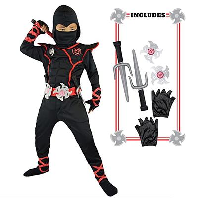 Girls Ultimate Dragon Ninja Costume, Large (12-14 Years Old)