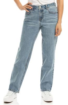 High-Waist Straight-Leg Jeans - White - Curvy Fit