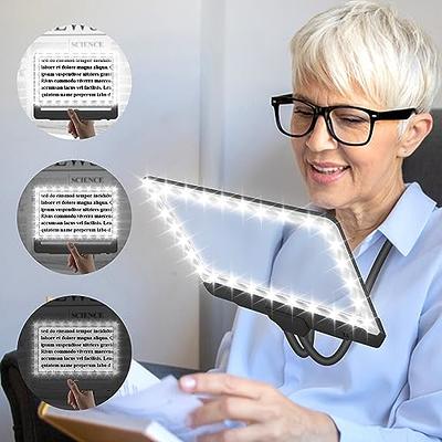 3X Hands Free Magnifying Glass for Close Work,Neck Wear Large Magnifying  Glass for Reading Books,Sewing, Cross Stitch,Low Vision Seniors with Aging