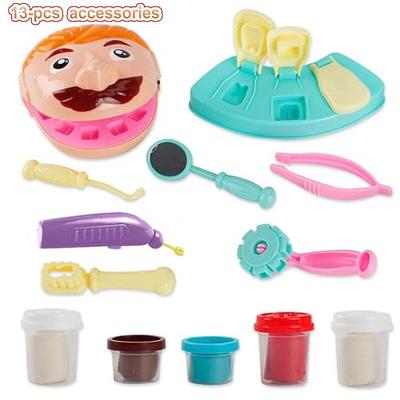 CORPER TOYS Dentist Color Dough Set for Kids Ages 4-8 with Dental Kit Drill  and Fill Tools Doctor DIY Playset for Toddlers Color Dough Art Craft Gift  Set for Birthday Christmas 