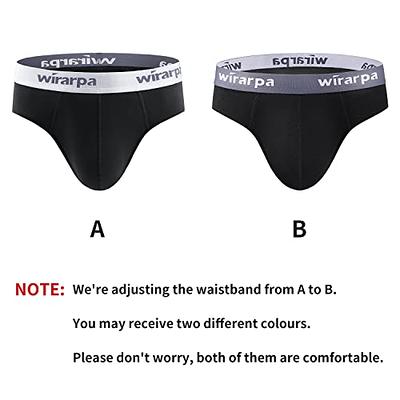 wirarpa Men's Cotton Boxer Briefs Underwear Regular Leg 4 Pack