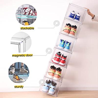 ANTBOX Foldable Shoe Rack,Shoe Organizers for Closet Plastic Shoe Storage  Box For Entryway,Living Room,Large Sturdy Stackable Sneaker Cabinet Bins  With Magnetic Clear Door 6 Tiers 12 Pairs - Yahoo Shopping