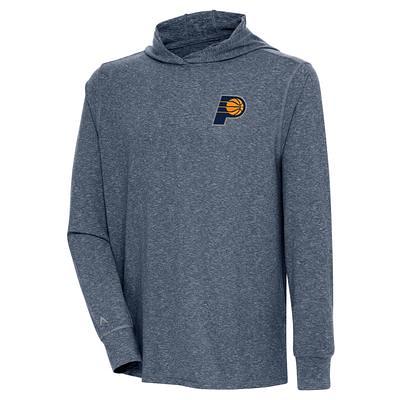 Oklahoma City Thunder Antigua Strong Hold Long Sleeve Henley Hoodie T-Shirt  - Gray