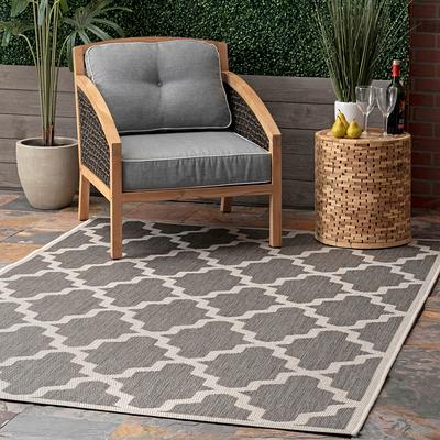 Origin 21 with STAINMASTER Quatro 8 X 10 Dark Blue Indoor Abstract Area Rug  in the Rugs department at