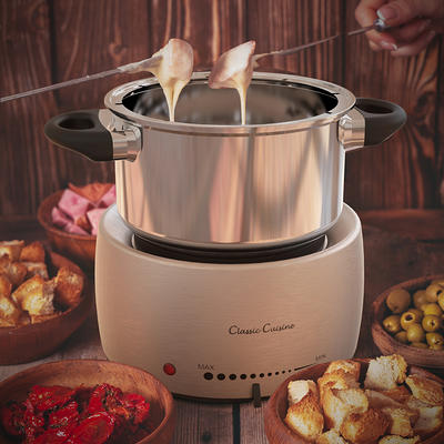 Electric Chocolate Warmer Party Dip Fountain Fondue Cheese Melting Pot 25 W