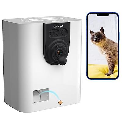 Smart Treat Dispenser with 2-Way Camera for Dogs Cats, 2.4Ghz & 5Ghz WiFi,  1080P Camera, Live Video, Auto Night Vision, 2-Way Audio, Compatible with  Alexa 