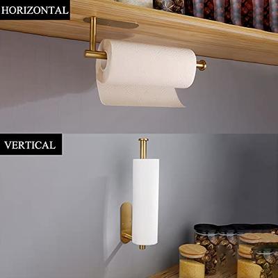 Paper Towel Holder,Paper Towel Holder Under Cabinet Self Adhesive Kitchen  Countertop Wall Mount Paper Towel Holders with Screws for Rough  Surface,Vertically or Horizontally (Gold) - Yahoo Shopping