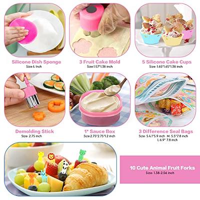 LEITAO 29 Packs Bento Box Kids Adult Lunch Box 1900ML 3 Layer Stackable  Lunch Box with Lunch Bag, Multiple Compartments Bento Box With Built-in Utensil  Set, DIY Accessories, Bags (Pink) - Yahoo Shopping