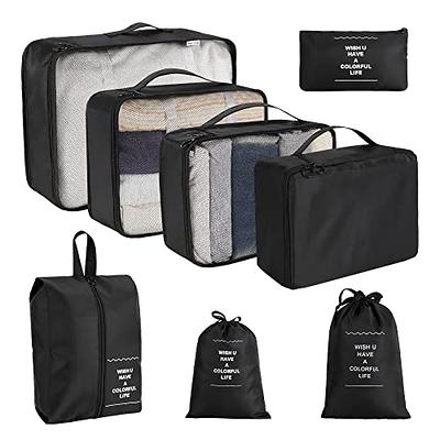 NuAngela Packing Cubes for Suitcases, 8 Set Luggage Organizers Bags for Travel  Accessories with Laundry Bags, Compression Storage Shoe Bag, Clothing  Underwear Bag (8 Set, Beige) - Yahoo Shopping