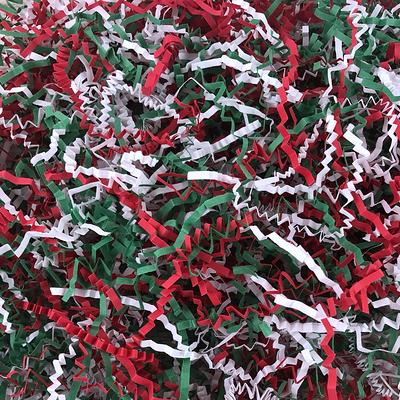 Christmas Color Mix Crinkle Paper, 1 lb. Shredded Paper For Gift