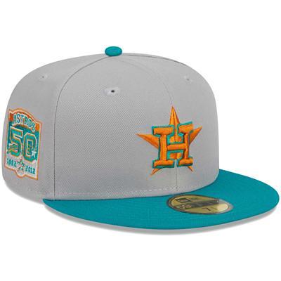 Men's New Era Black Houston Astros Pastel Undervisor 59FIFTY Fitted Hat