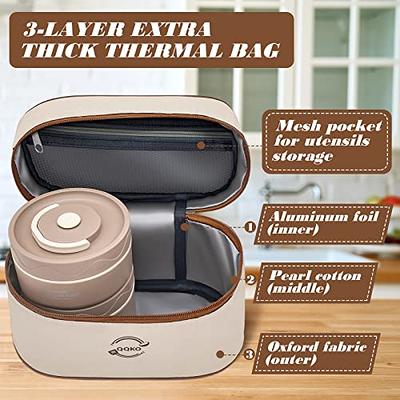 Lunch Container Set Adult Lunch-Box Portable Insulated Lunch Box-Containers- Set