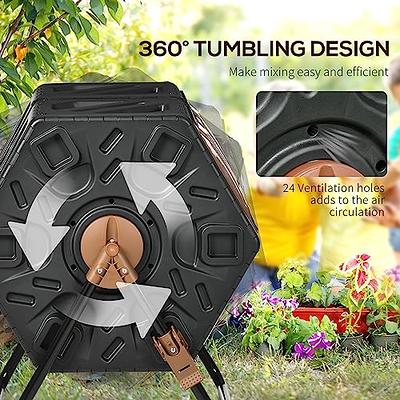 Tumbling Compost Bin, Large Compost Tumbler Bin, Outdoor Garden Composting  Tumbler, Heavy Duty Capacity Composter, for Farm/Kitchen