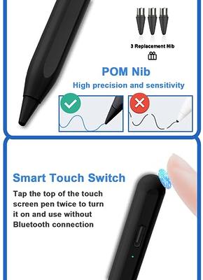 Active Stylus Pen Compatible for iOS&Android Touch Screens, Pencil with  Dual Touch Function,Rechargeable Stylus for iPad/iPad