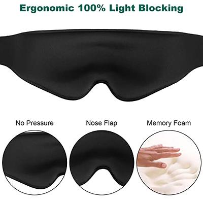 YIVIEW Sleep Mask for Side Sleeper, 100% Light Blocking 3D Sleeping Eye  Mask, Soft Breathable Eye Cover for Women Men, Relaxing Zero Pressure Night