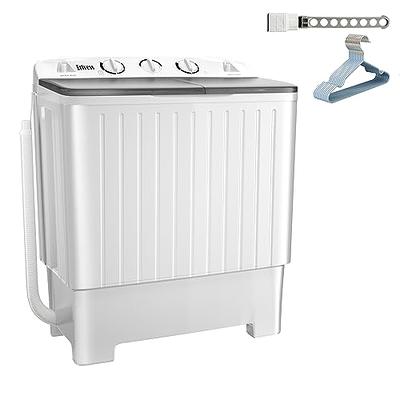 Dalxo Portable Mini Compact Twin Tub Washing Machine Washer - 24.41*27.17*13.93 - Black