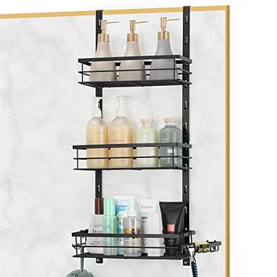 Bathroom Shower Caddy, Bathroom Shelf Wall Hanging Storage Organizer  Kitchen Rack with Shampoo, Soap Holder and