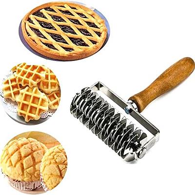  Lattice Roller Cutter, Pie Pizza Cookie Dough Roller