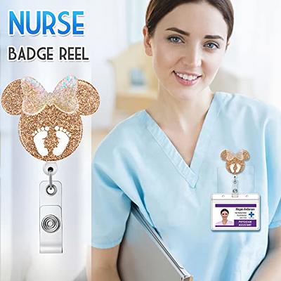 Cartoon Nurse Clip On Name Card Holder Lanyard Holder Badge ID Reels  Retractable