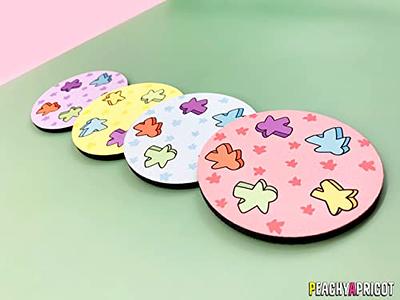 Meeple Drink Coasters- Set of 6  Meeple Design Gifts for Board