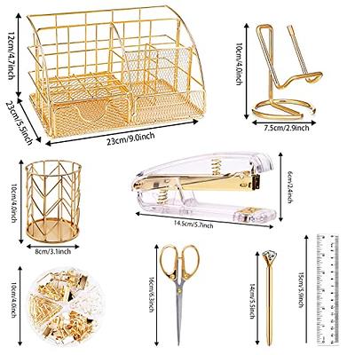 Gold Paper Clips Binder Clips Thumb Tacks Set – MultiBey - For