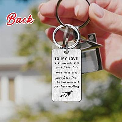 Wife Husband Anniversary Keychain Engagement Gifts for Him her