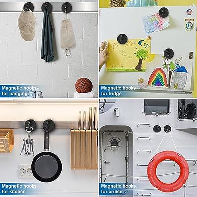 6Pac Strong Magnetic Hooks 100LBS for Hanging Heavy Duty Powerful for Metal  Door