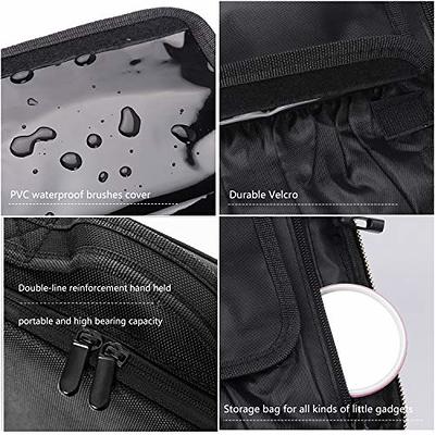 Relavel Travel Makeup Train Case Makeup Cosmetic Case Organizer Portable  Artist Storage Bag with Adjustable Dividers for Cosmetics Makeup Brushes