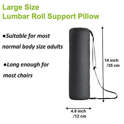 Esme L&H Lumbar Roll Pillow for Lower Back Pain Relief, Breathable 3D  Fabric Back Roll Lumbar