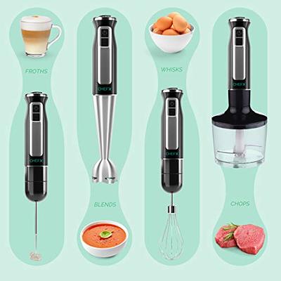 Electric Small Hand Mixer USB Rechargeable Hand Whisk One-Button Start with  2 Stainless Whisks and