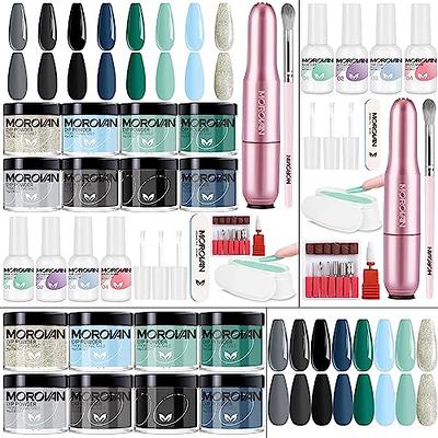 wakaniya Dip Powder Nail Kit 12 Colors Glitter Dipping powder Sun Color  Changing Nail Dip Powder Starter Kit with Base Top Coat Activator Dip  Powder