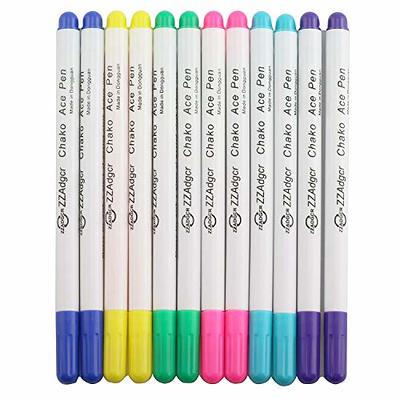 bouti1583 Disappearing Ink Fabric Marker Pen for Sewing Art Washable Art  and Lettering 12PCS 6 Color Vanishing Air Erasable Pen