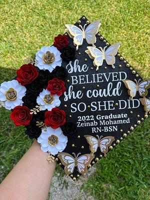 Roses Graduation Cap cover