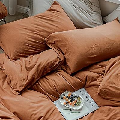  Bedsure Linen Duvet Cover King - Linen Cotton Blend