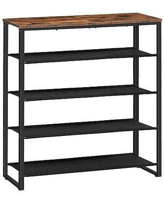 SONGMICS 10-Tier Shoe Shelf, Gray / 13 x 13 x 68.1 Inches