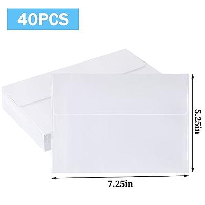40 Pack 5x7 Envelopes for Invitations, A7 Printable White Envelopes,  Envelopes Self Seal for Weddings, Invitations, Photos, Postcards, Greeting  Cards, Mailing - Yahoo Shopping