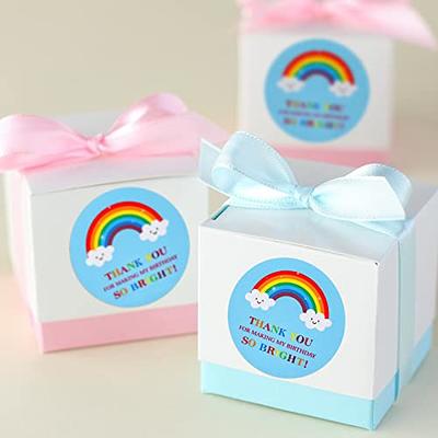 Rainbow Birthday Party Favor Boxes and Stickers