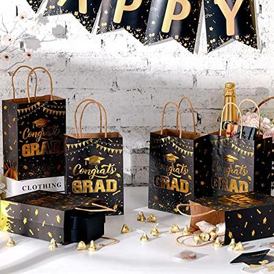 TaoBary 24 Pcs 2024 Graduation Gift Bags Congrats Grad Bags Party Favor Bags  with Handles Graduation Treat Paper Bags for Graduation Day Grad Party  Supplies, 8 x 6 x 3 Inches(Black Gold) - Yahoo Shopping