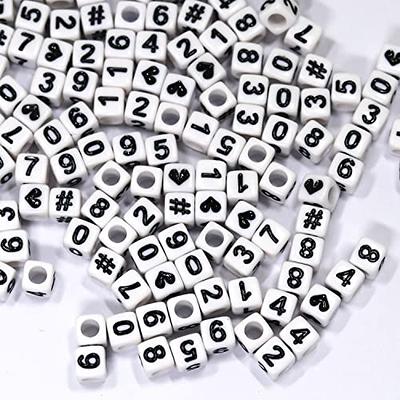 Acrylic Round Square Mixed Color Golden Letter Beads - Temu