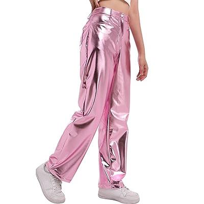 Women's Gold Disco Ball Dance Pants Holographic Fashion Leggings Festival  Pants // Metallic Leggings // Iridescent Gold Leggings 