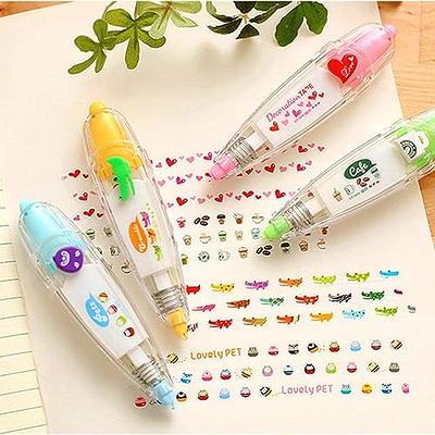 Ally-Pocket Tape Pen,Ally-Pocket-DIY Cute Animals Press Type Decorative  Pen,2023 New DIY Lace Decoration Tape Pen,Cute Scrapbooking Diary  Decorative