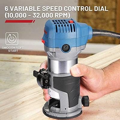 TEENO Wood Router, 650W 110V Compact Router Tools for Woodworking