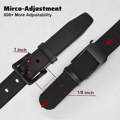 SANSTHS Nylon Belts for Men, Men's Ratchet Tactical Belt with Black Slide  Buckle for Golf Casual Jeans (Blackgray, 28-33 Waist Adjustable) - Yahoo  Shopping