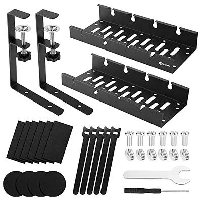 Monoprice Under Desk Cable Tray - Steel With Power Supply and Wire  Management - Workstream Collection