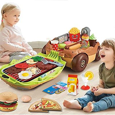 Shimfun 130pc Play Food Set for Kids & Toddlers Kitchen Toy Playset.  Pretend Play Fake Toy Food, Play Kitchen Accessories Food Toys, Detail for  Fun 