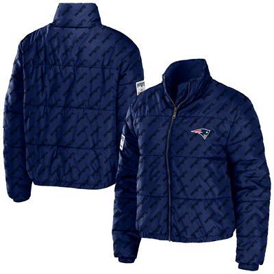 New England Patriots WEAR by Erin Andrews Women's Color-Block Full-Zip  Hoodie - Navy/White