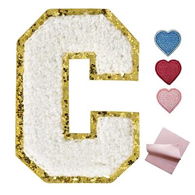 Chenille Letter Patches (6 Pcs), Letter Patches Iron on Big, Varsity Letter  Patches White, Large Iron on Letters, Iron on Letter Patches for Clothing,  Backpacks, Hat, Jackets (3.15inch Letters Q+R) - Yahoo