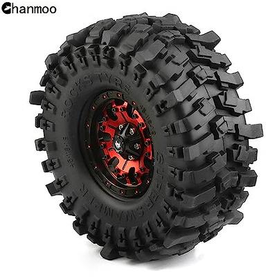 Chanmoo 1.9 Metal Beadlock Wheel Rims & Tires 118mm RC Soft Rubber