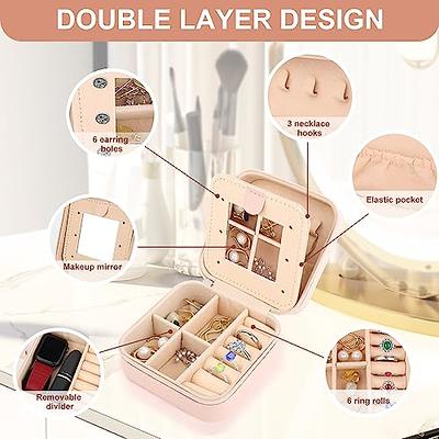 4 layers Small Portable Jewellery Box, Earring Organizer Box,Jewellery  Makeup