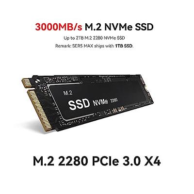 Beelink 8-Core AMD Ryzen 7 5800H Mini PC SER5 MAX |16GB DDR4|500GB NVMe M.2  SSD|Triple Display 4K@60Hz Output,Wi-Fi 6|RJ45 |Bluetooth 5.2|W-11 Gaming